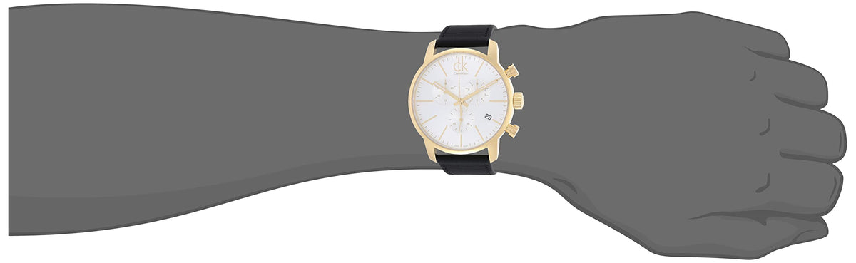  Shop Authentic Calvin Klein City Chronograph Silver Dial Black Leather Strap Watch for Men - K2G275C6 - Luxxuri