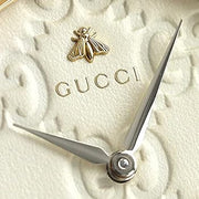  Shop Authentic Gucci G Timeless Quartz White Dial White Leather Strap Watch For Women - YA1264033A - Luxxuri
