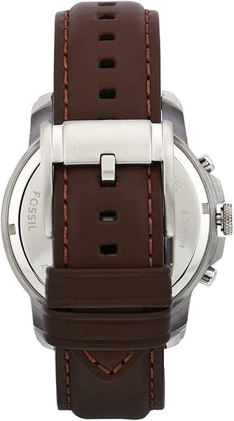  Shop Authentic Fossil Grant Chronograph White Dial Brown Leather Strap Watch for Men - FS4735 - Luxxuri