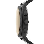  Shop Authentic Fossil Machine Chronograph Black Dial Black Leather Strap Watch for Men - FS5586 - Luxxuri