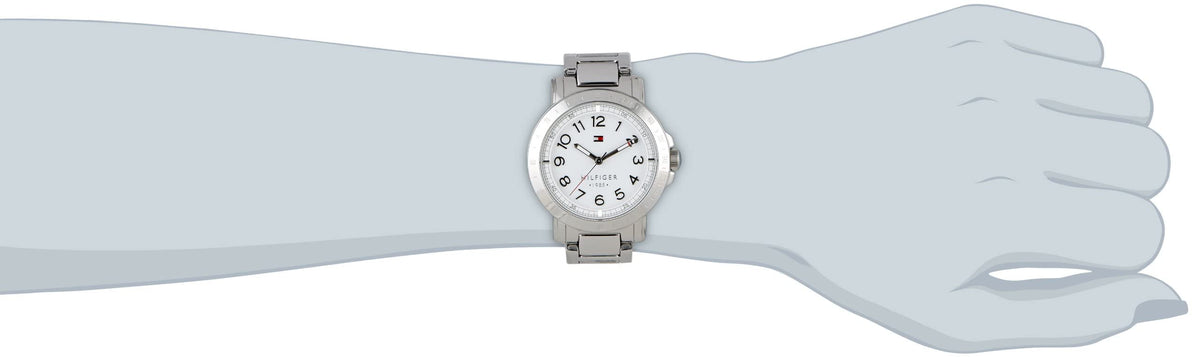  Shop Authentic Tommy Hilfiger White Dial Silver Steel Strap Watch for Women - 1781397 - Luxxuri