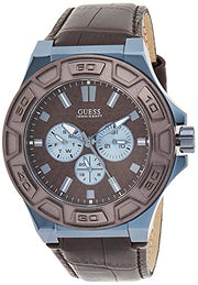  Shop Authentic Guess Force Quartz Brown Dial Brown Leather Strap Watch For Men - W0674G5 - Luxxuri