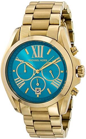  Shop Authentic Michael Kors Bradshaw Chronograph Blue Dial Gold Steel Strap Watch For Women - MK5975 - Luxxuri