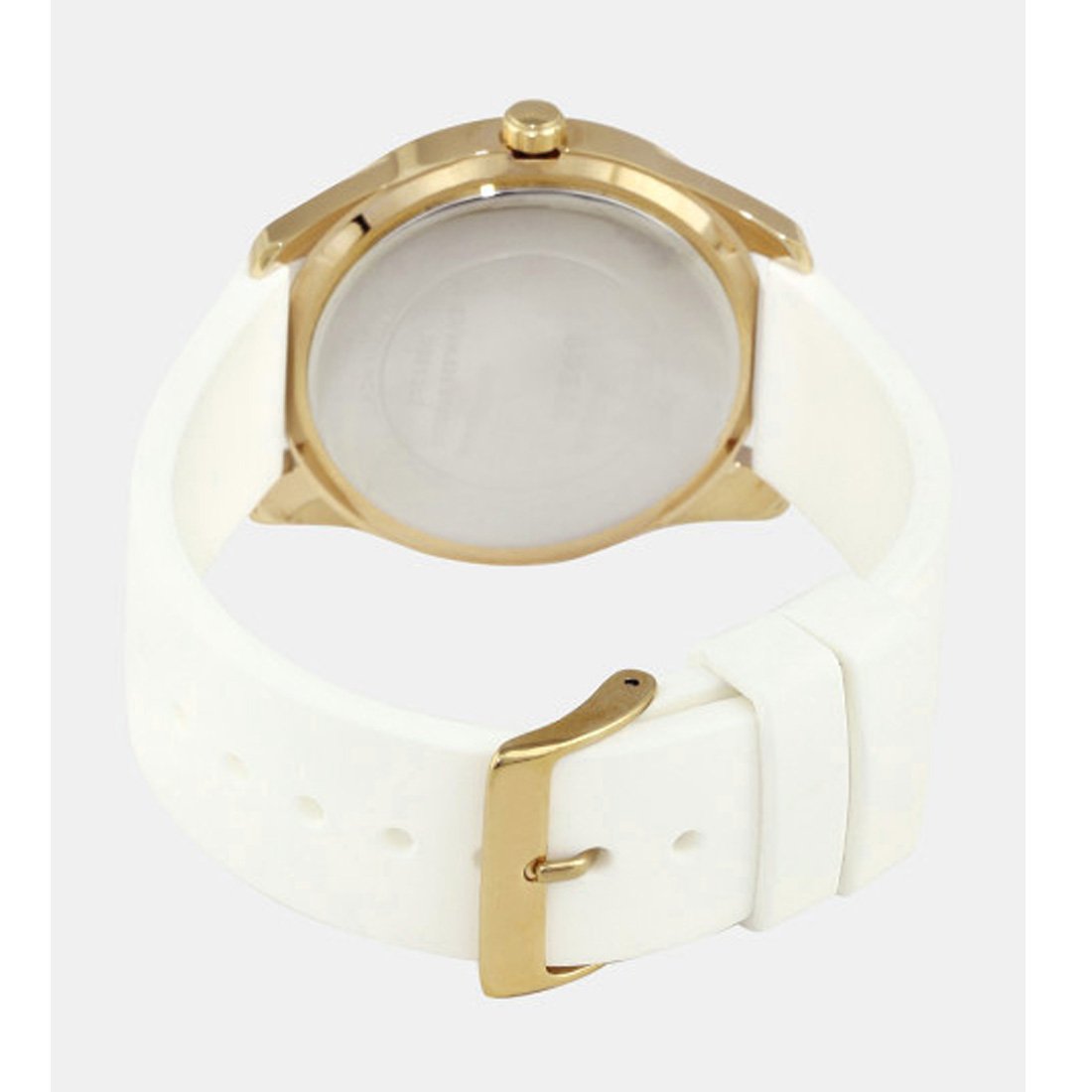  Shop Authentic Guess G-Twist Gold Dial White Rubber Strap Watch for Women - W0911L7 - Luxxuri