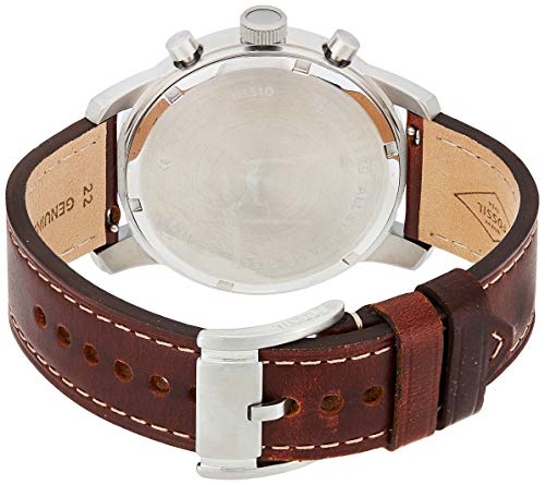  Shop Authentic Fossil Pilot Chronograph White Dial Brown Leather Strap Watch for Men - FS5146 - Luxxuri