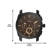  Shop Authentic Fossil Machine Chronograph Black Dial Black Leather Strap Watch for Men - FS5586 - Luxxuri