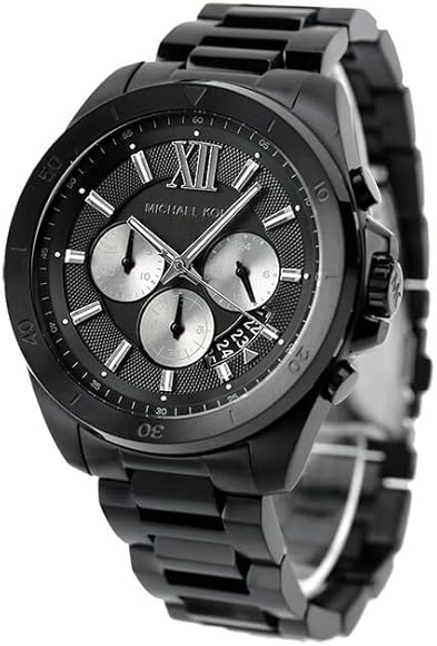  Shop Authentic Michael Kors Brecken Chronograph Black Dial Black Steel Strap Watch For Men - MK8858 - Luxxuri