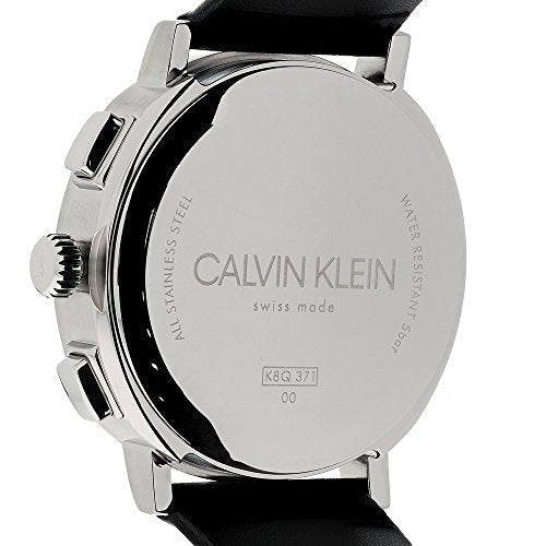  Shop Authentic Calvin Klein Posh Black Dial Black Leather Strap Watch for Men - K8Q371C1 - Luxxuri