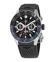  Shop Authentic Tag Heuer Carrera Automatic Chronograph Steel & Ceramic Black Dial Black Rubber Strap Watch for Men - CBG2A1Z.FT6157 - Luxxuri