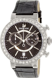  Shop Authentic Swarovski Citra Sphere Chronograph Black Dial Black Leather Strap Watch for Women - 5027131 - Luxxuri