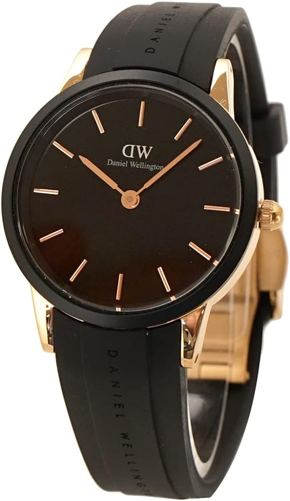  Shop Authentic Daniel Wellington Iconic Motion Black Dial Rubber Strap Watch For Women - DW00100426 - Luxxuri