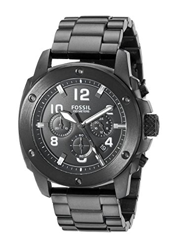  Shop Authentic Fossil Machine Chronograph Black Dial Black Steel Strap Watch for Men - FS4927 - Luxxuri