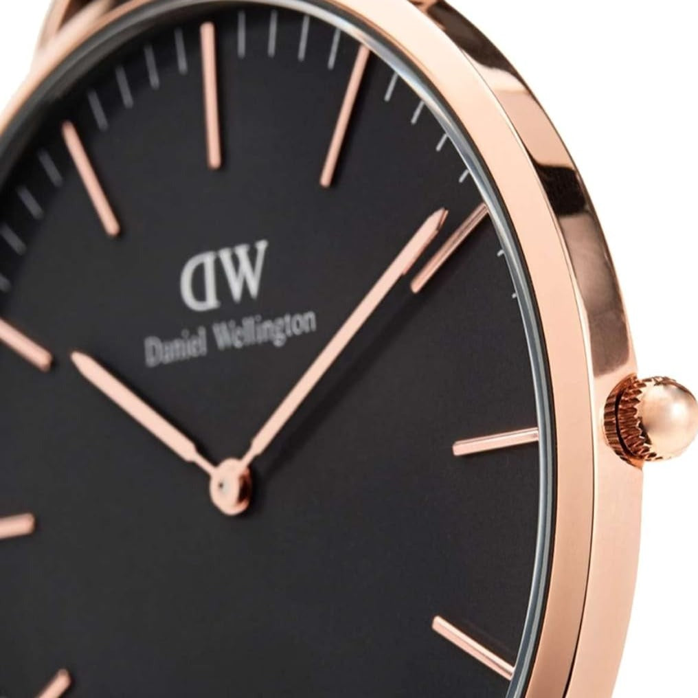  Shop Authentic Daniel Wellington Bristol Black Dial Brown Leather Strap Watch For Men - DW00100125 - Luxxuri