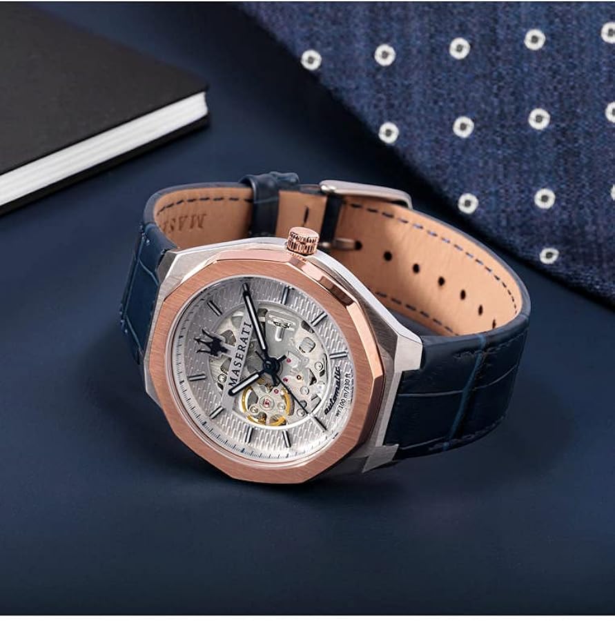  Shop Authentic Maserati Stile Automatic Limited Edition White Dial Blue Leather Strap Watch For Men - R8821142001 - Luxxuri