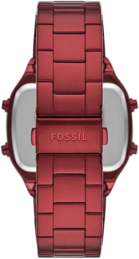 Shop Authentic Fossil Retro Analog-Digital Black Dial Red Steel Strap Watch for Men - FS5897 - Luxxuri