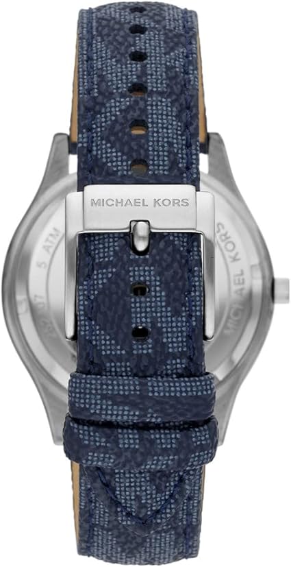  Shop Authentic Michael Kors Slim Runway Analog Blue Dial Blue Leather Strap Watch For Men - MK8907 - Luxxuri