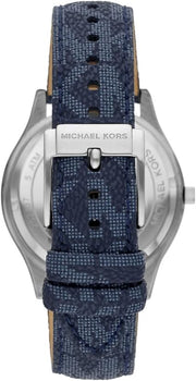  Shop Authentic Michael Kors Slim Runway Analog Blue Dial Blue Leather Strap Watch For Men - MK8907 - Luxxuri