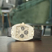 Shop Authentic Guess Raven Diamonds Champagne Dial Black Rubber Strap Watch For Women - GW0105L2 - Luxxuri