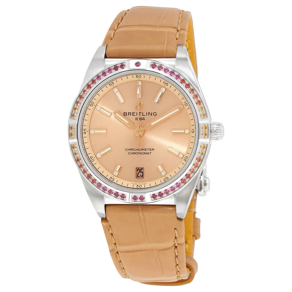  Shop Authentic Breitling Chronomat Automatic 36 South Sea Brown Dial Brown Leather Strap Watch for Women - A10380611A1P1 - Luxxuri