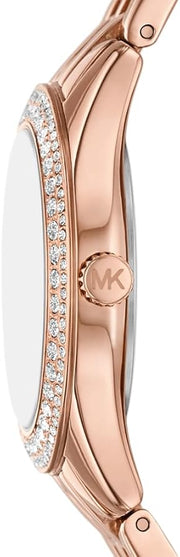  Shop Authentic Michael Kors Harlowe Three-Hand Rose Gold Dial Rose Gold Steel Strap Watch for Women - MK4845 - Luxxuri