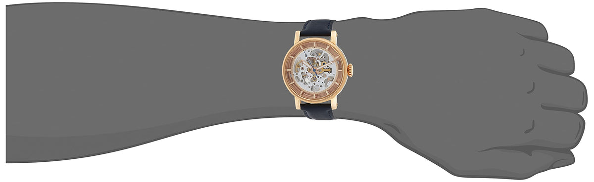  Shop Authentic Fossil Original Boyfriend Skeleton White Dial Blue Leather Strap Watch for Women - ME3086 - Luxxuri