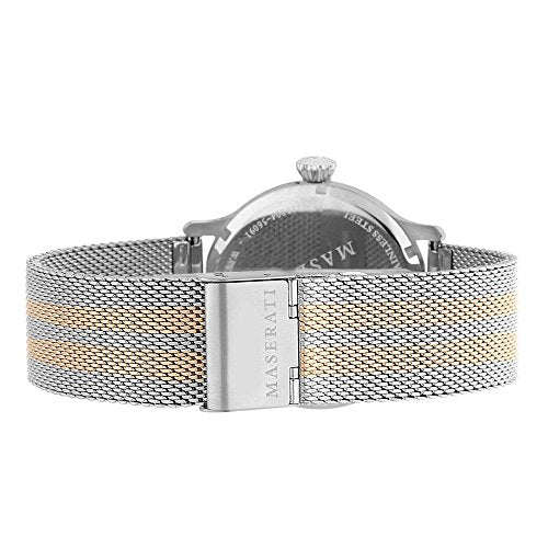  Shop Authentic Maserati Epoca Silver Dial Two Tone Mesh Bracelet Watch For Men - R8853118005 - Luxxuri