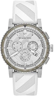  Shop Authentic Burberry The City Chronograph Silver Dial White Rubber Strap Watch for Men - BU9810 - Luxxuri