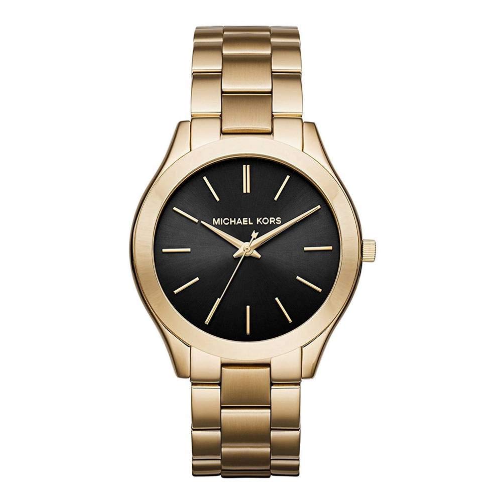  Shop Authentic Michael Kors Runway Black Dial Gold Steel Strap Watch for Women - MK3478 - Luxxuri