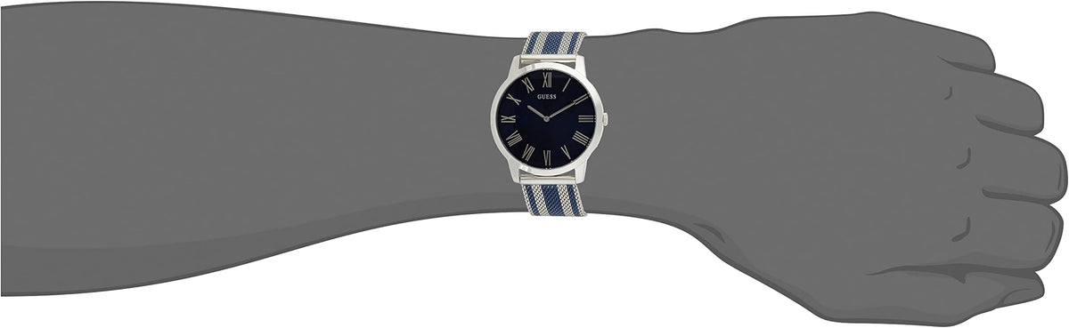  Shop Authentic Guess Richmond Blue Dial Two Tone Mesh Bracelet Watch for Men - W1179G1 - Luxxuri