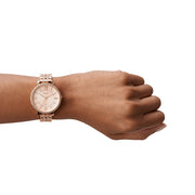 Shop Authentic Fossil Jacqueline Rose Gold Dial Rose Gold Steel Strap Watch for Women - ES3546 - Luxxuri