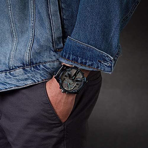  Shop Authentic Diesel Daddy 2.0 Chronograph Quartz Grey Dial Blue Steel Strap Watch For Men - DZ7414 - Luxxuri