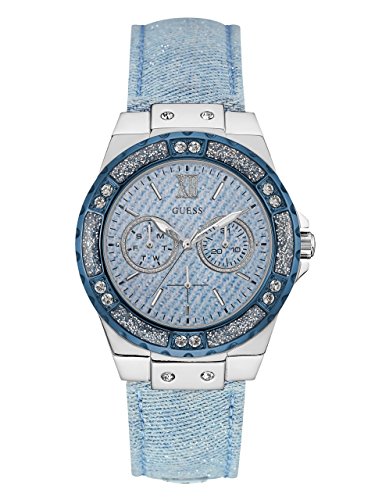  Shop Authentic Guess Limelight Quartz Blue Dial Blue Leather Strap Watch For Men - W0775l1 - Luxxuri