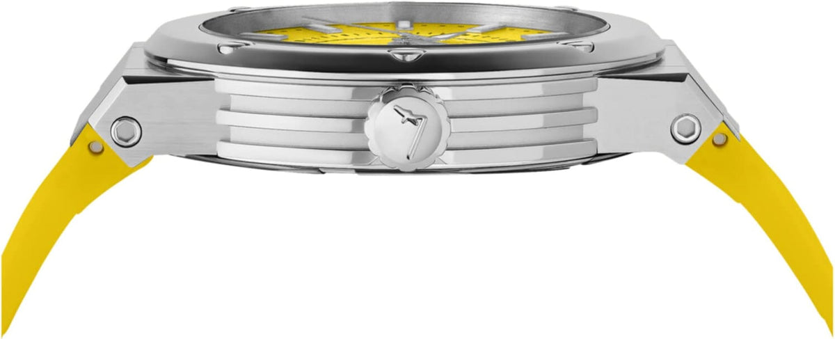  Shop Authentic Salvatore Ferragamo F-80 Classic Yellow Dial Yellow Rubber Strap Watch for Men - SFHY01222 - Luxxuri