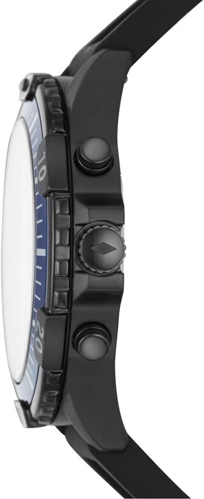  Shop Authentic Fossil Garrett Chronograph Blue Dial Black Rubber Strap Watch for Men - FS5695 - Luxxuri