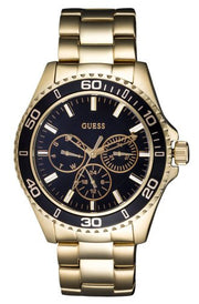  Shop Authentic Guess BFF Multifunction Black Dial Gold Steel Strap Watch for Women - W0231L3 - Luxxuri
