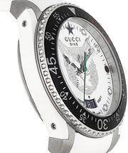  Shop Authentic Gucci Dive Tiger White Dial White Rubber Strap Watch For Men - YA136329 - Luxxuri