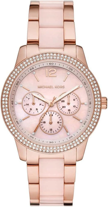  Shop Authentic Michael Kors Tibby Multifunction Rose Gold Dial Rose Gold Steel Strap Watch For Women - MK6928 - Luxxuri