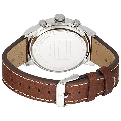  Shop Authentic Tommy Hilfiger Jake Multifunction White Dial Brown Leather Strap Watch for Men - 1791230 - Luxxuri