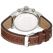  Shop Authentic Tommy Hilfiger Jake Multifunction White Dial Brown Leather Strap Watch for Men - 1791230 - Luxxuri