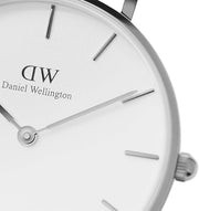  Shop Authentic Daniel Wellington Classic Petite York White Dial Black Leather Strap Watch For Women - DW00100188 - Luxxuri