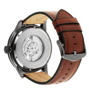  Shop Authentic Fossil Townsman Automatic Skeleton Black Dial Brown Leather Strap Watch for Men - ME3181 - Luxxuri