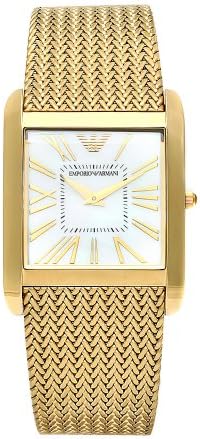  Shop Authentic Emporio Armani Mother of Pearl Dial Gold Mesh Bracelet Watch For Men - AR2016 - Luxxuri