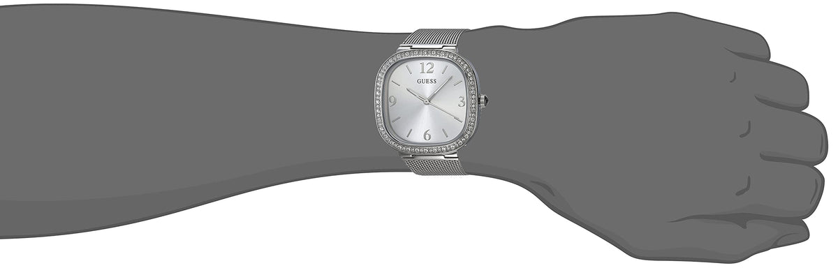 Shop Authentic Guess Tapestry Diamonds Silver Dial Silver Mesh Bracelet Watch for Women - GW0354L1 - Luxxuri