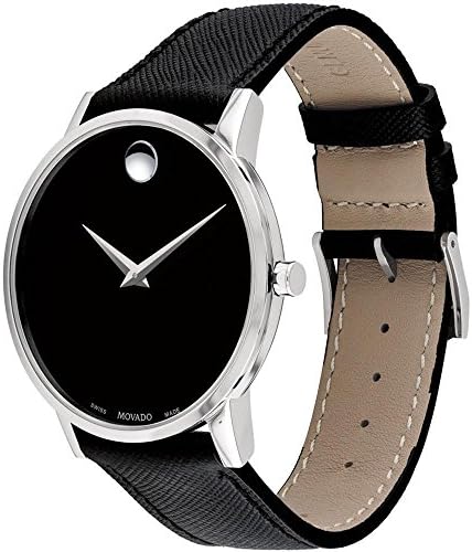  Shop Authentic Movado Museum Classic Black Dial Black Leather Strap Watch for Men - 0607194 - Luxxuri