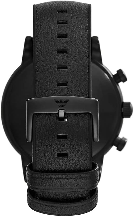  Shop Authentic Emporio Armani Luigi Analog Blue Dial Black Leather Strap Watch For Men - AR11351 - Luxxuri