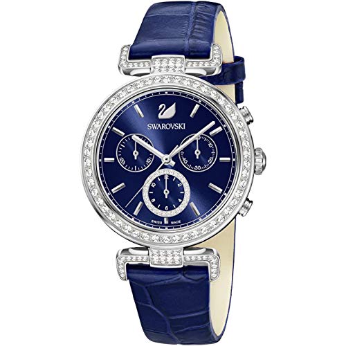  Shop Authentic Swarovski Era Journey Blue Dial Blue Leather Strap Watch for Women - 5479239 - Luxxuri