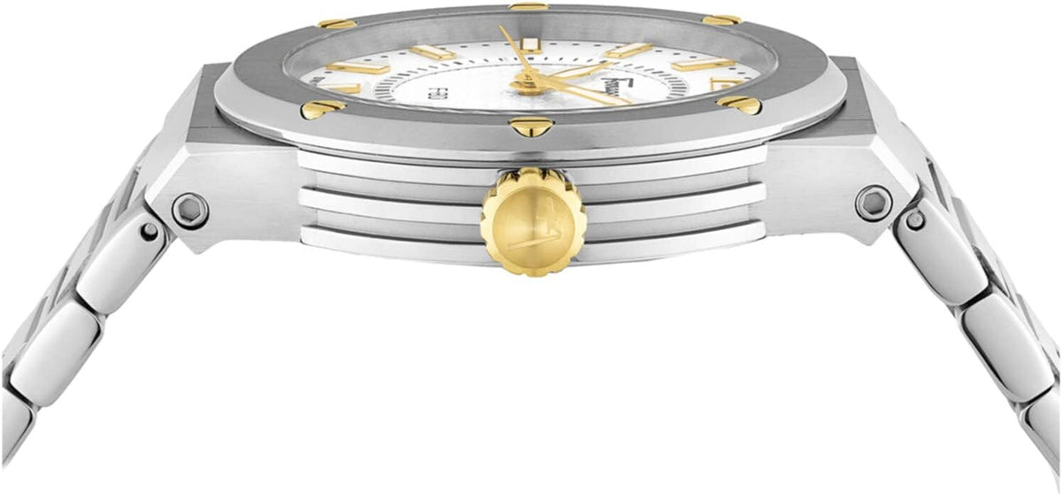  Shop Authentic Salvatore Ferragamo F-80 Classic Silver Dial Silver Steel Strap Watch for Men - SFHY02922 - Luxxuri