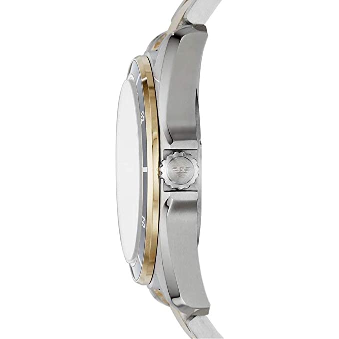  Shop Authentic Emporio Armani Quartz Black Dial Two Tone Steel Strap Watch For Men - AR80017 - Luxxuri