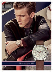  Shop Authentic Tommy Hilfiger Jake Quartz White Dial Brown Leather Strap Watch for Men - 1791231 - Luxxuri