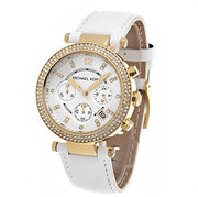  Shop Authentic Michael Kors Parker White Dial with Diamonds White Leather Strap Watch for Women - MK2290 - Luxxuri
